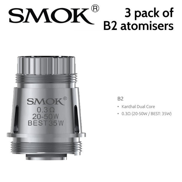 3 pack of SMOK B2 0.3ohm atomisers