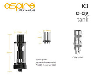 Aspire K3 2ml e-cig tank