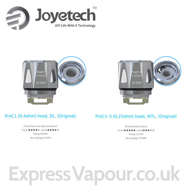 5 pack - Joyetech ProCore Aries atomisers