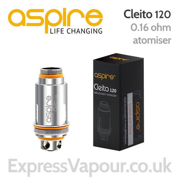 1 x Aspire Cleito 120 Atomiser 0.16 Ohm