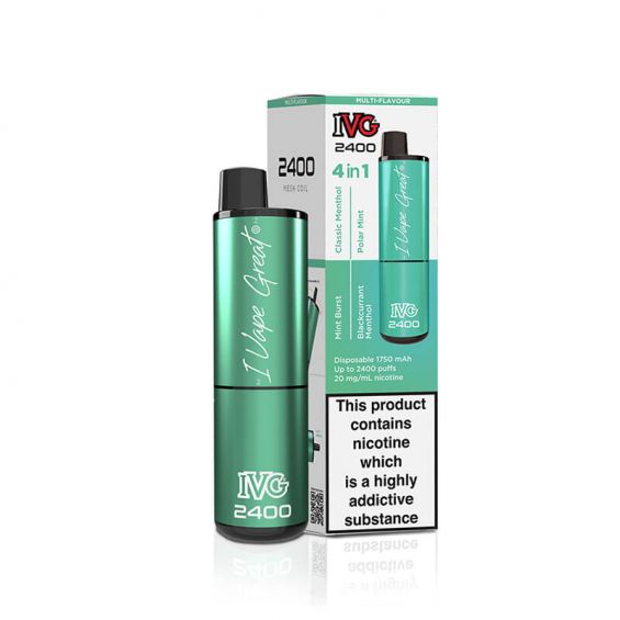 IVG 2400 Menthol Edition 4 In 1 20mg Disposable Vape