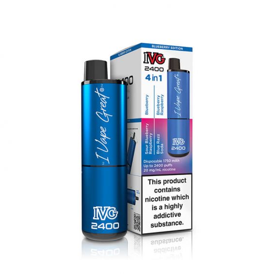 IVG 2400 Blueberry Edition 4 In 1 20mg Disposable Vape