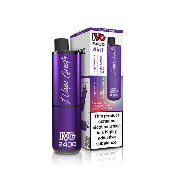 IVG 2400 Grape Edition 4 In 1 20mg Disposable Vape
