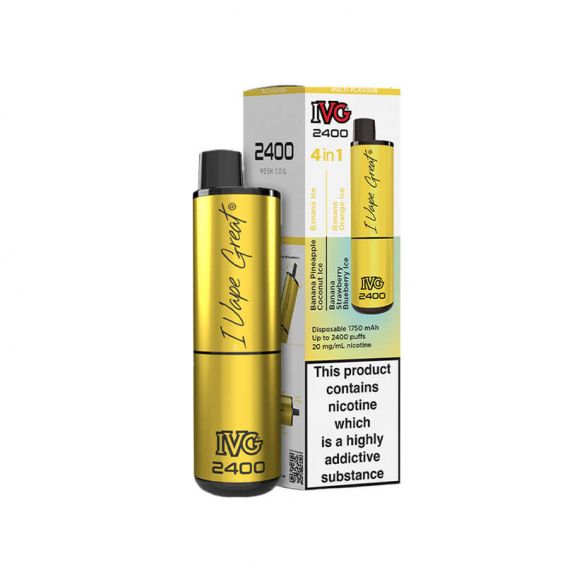 IVG 2400 Banana Edition 4 in 1 Disposable Vape - 20mg