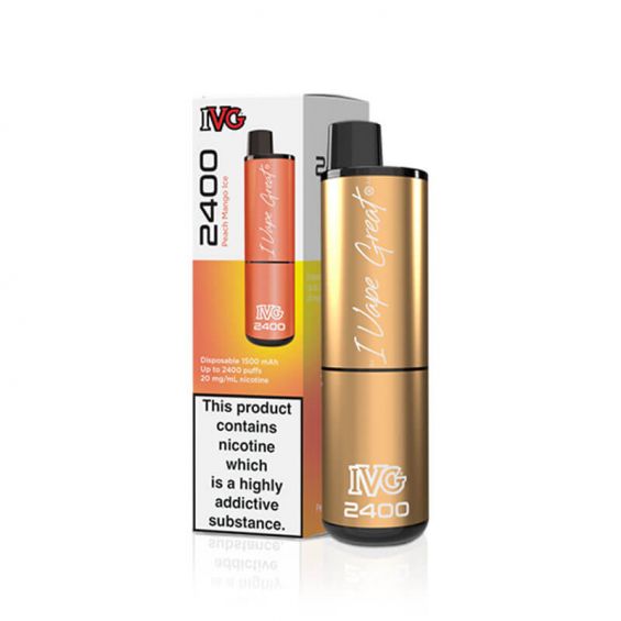 IVG 2400 Peach Mango Ice 20mg Disposable Vape