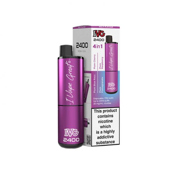 IVG 2400 Plum Edition 4 In 1 20mg Disposable Vape