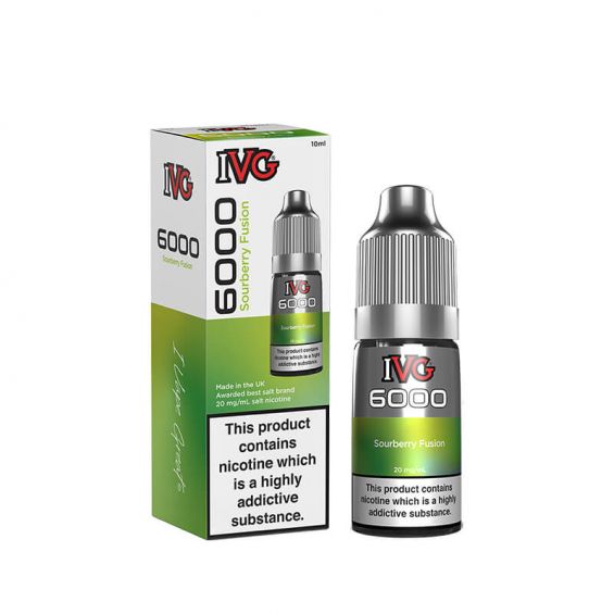 IVG 6000 Sourberry fusion 10ml Nic Salt E-Liquid