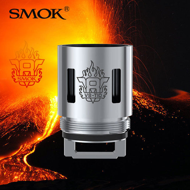 3 Pack - SMOK V8-T10 0.12ohm decuple coil atomisers