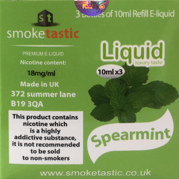 Spearmint - 30ml - Smoketastic eLiquid