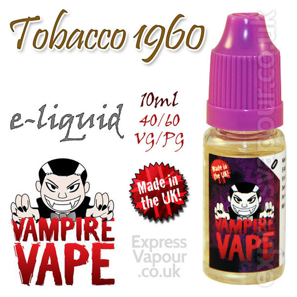 Tobacco 1960 - Vampire Vape 40% VG e-Liquid - 10ml
