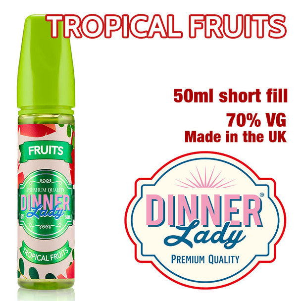 Tropical Fruits e-liquid by Dinner Lady – 70% VG – 50ml