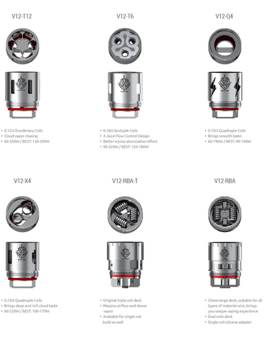 SMOK TFV12 Cloud Beast King Tank V12 Turbo Coils - Pack of 3x Coils