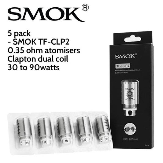 5 pack - SMOK TF-CLP2 atomisers - 0.35ohm