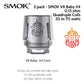 5 pack - SMOK V8 Baby X4 quad coil atomisers 0.15 ohm