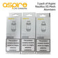5 pack of Aspire Nautilus XS Mesh Atomisers