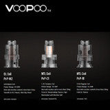 5 pack - VooPoo PnP atomisers and PnP VM atomisers
