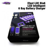 Efest LUC Blu6 LCD Intelligent 6 Bay Battery Charger