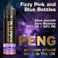 Fizzy Pink and Blue Bottles - PENG e-liquid - 70% VG - 50ml