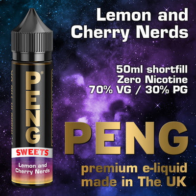 Lemon and Cherry Nerds - PENG e-liquid - 70% VG - 50ml