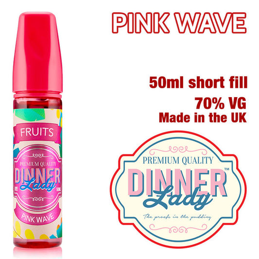 Pink Wave e-liquid by Dinner Lady – 70% VG – 50ml