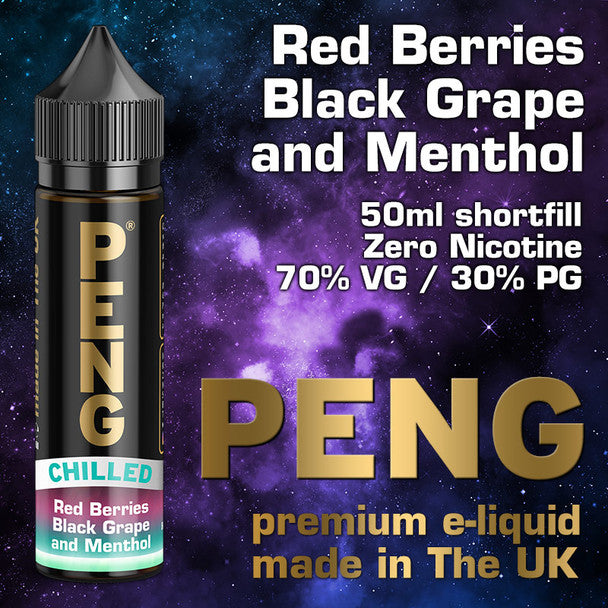 Red Berries Black Grape and Menthol - PENG e-liquid - 70% VG - 50ml