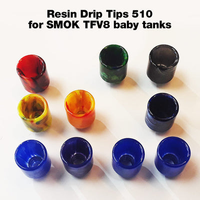 Resin Drip Tip - for 510 SMOK TFV8 baby tanks