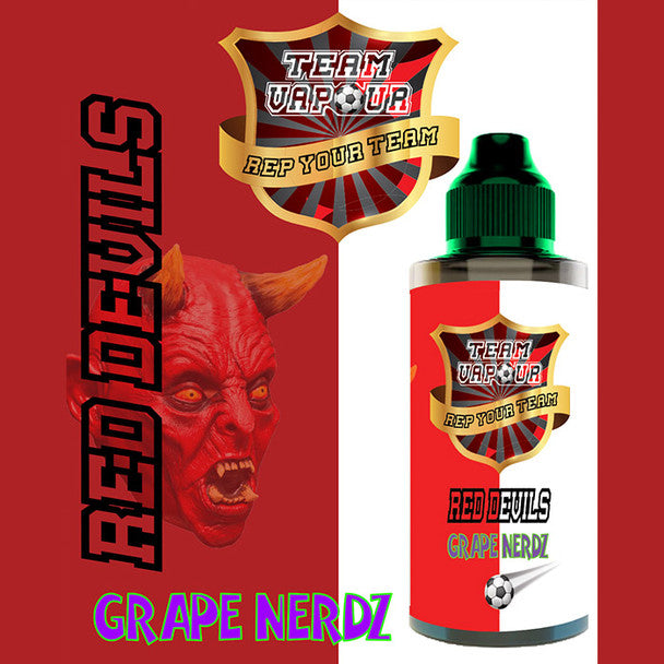 Red Devils Grape Nerdz – Team Vapour e-liquid – 70% VG – 100ml