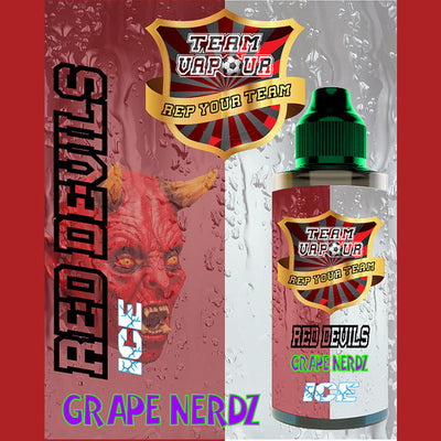 Red Devils Grape Nerdz Ice – Team Vapour e-liquid – 70% VG – 100ml
