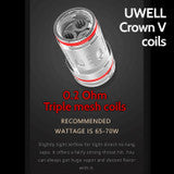 4 pack of UWELL Crown V (Crown 5) coils