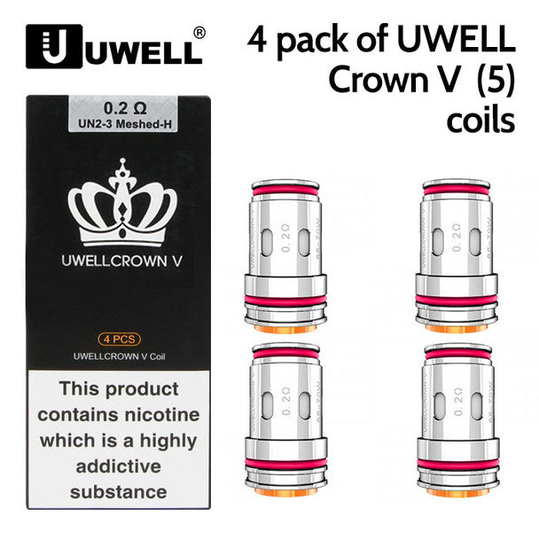 4 pack of UWELL Crown V (Crown 5) coils