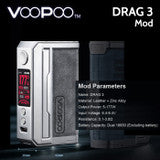 VooPoo DRAG 3 MOD 177w (replaceable batteries)