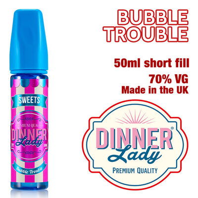 Bubble Trouble e-liquid by Dinner Lady – 70% VG – 50ml