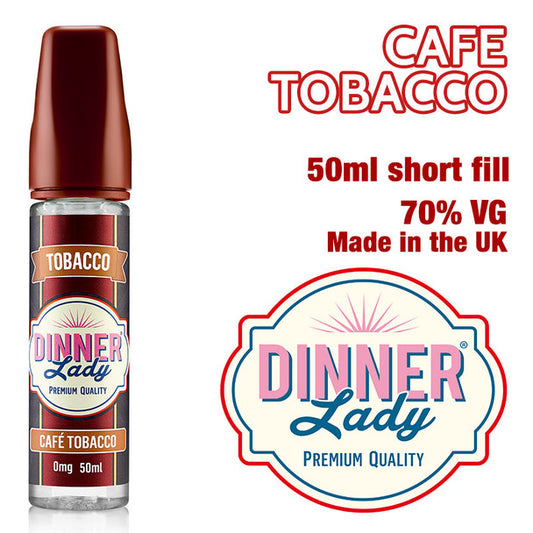 Café Tobacco e-liquid by Dinner Lady – 70% VG – 50ml