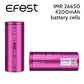 2 pack – Efest IMR 26650 rechargeable 4200mAh battery cells