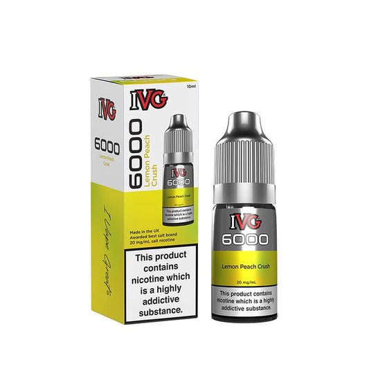 IVG 6000 Lemon Peach Crush 10ml Nic Salt E-Liquid