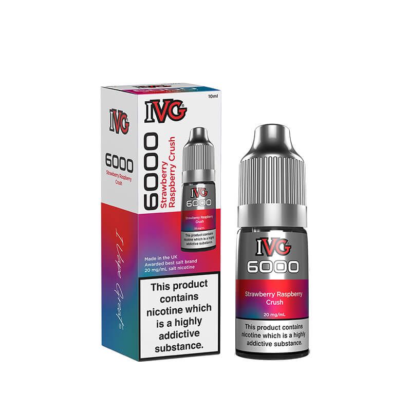 IVG 6000 Strawberry Raspberry Crush 10ml Nic Salt E-Liquid