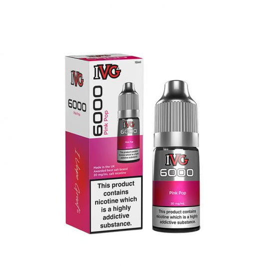 IVG 6000 Pink Pop 10ml Nic Salt E-Liquid