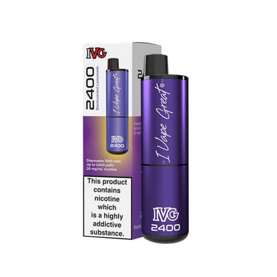 IVG 2400 Blackcurrant Lemonade 20mg Disposable Vape