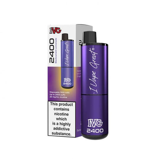 IVG 2400 Blackcurrant Lemonade 20mg Disposable Vape