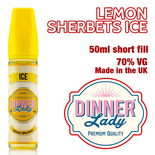 Lemon Sherbets Ice e-liquid by Dinner Lady – 70% VG – 50ml
