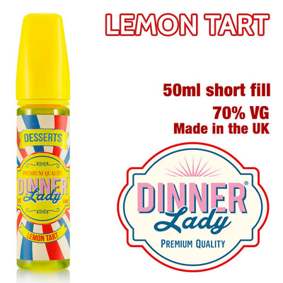 Lemon Tart - Dinner Lady e-liquids - 70% VG - 50ml