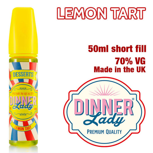 Lemon Tart - Dinner Lady e-liquids - 70% VG - 50ml