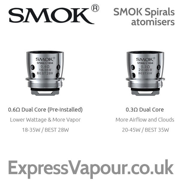 5 pack - SMOK Spirals Tank Replacement Atomisers