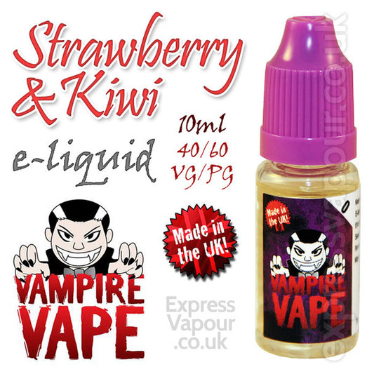 Strawberry and Kiwi - Vampire Vape 40% VG e-Liquid - 10ml