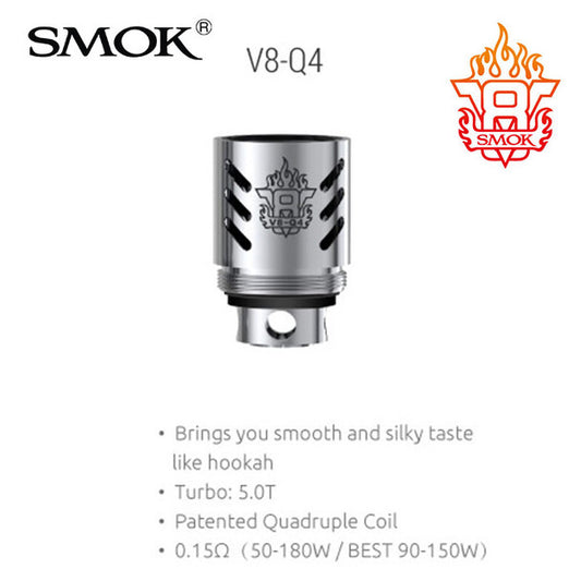 3 Pack - SMOK V8-Q4 0.15ohm quadrupal coil atomisers