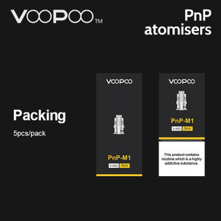 5 pack - VooPoo PnP atomisers and PnP VM atomisers